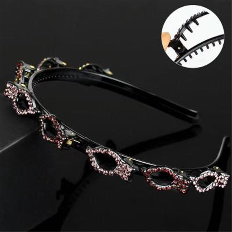Hollow Solid Color Braided Hairpin Headband