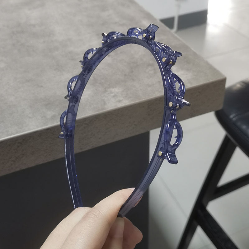 Hollow Solid Color Braided Hairpin Headband