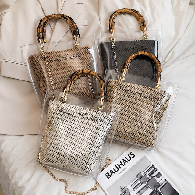 Transparent beach woven bag Hanzuva