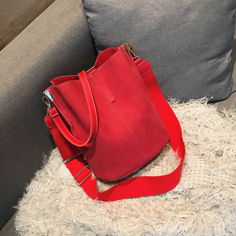 Scrub bucket bag shoulder bag Hanzuva