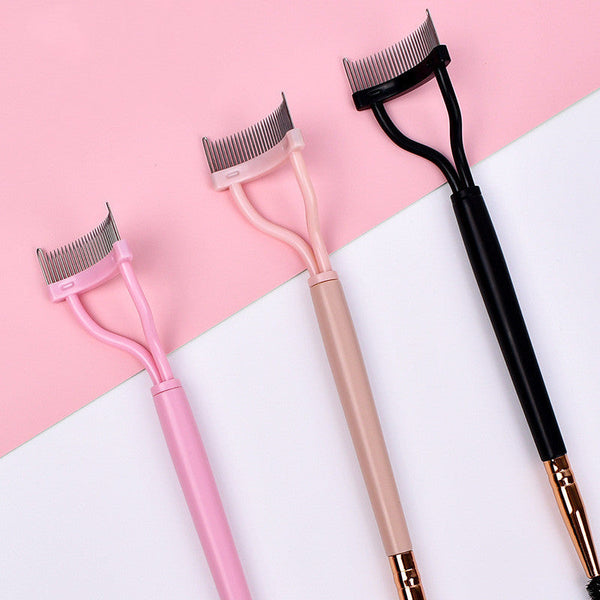 Steel Tooth Double Head Brow Groomer Mascara Brush Tool Hanzuva
