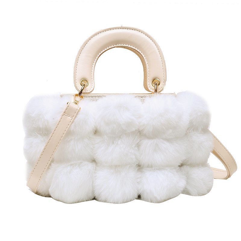 Plush Handbags Winter Plush Shoulder Bag Handbag Trend Messenger Bag Hanzuva