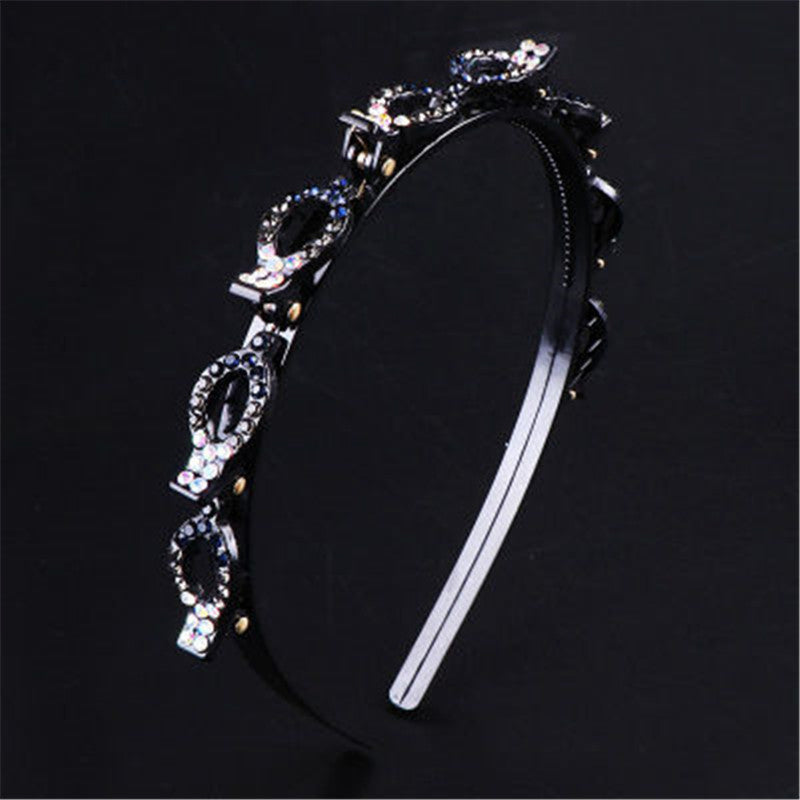 Hollow Solid Color Braided Hairpin Headband