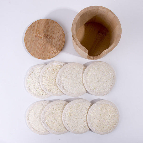 Bamboo tube plant towel gourd skin cleanser 8-piece Hanzuva