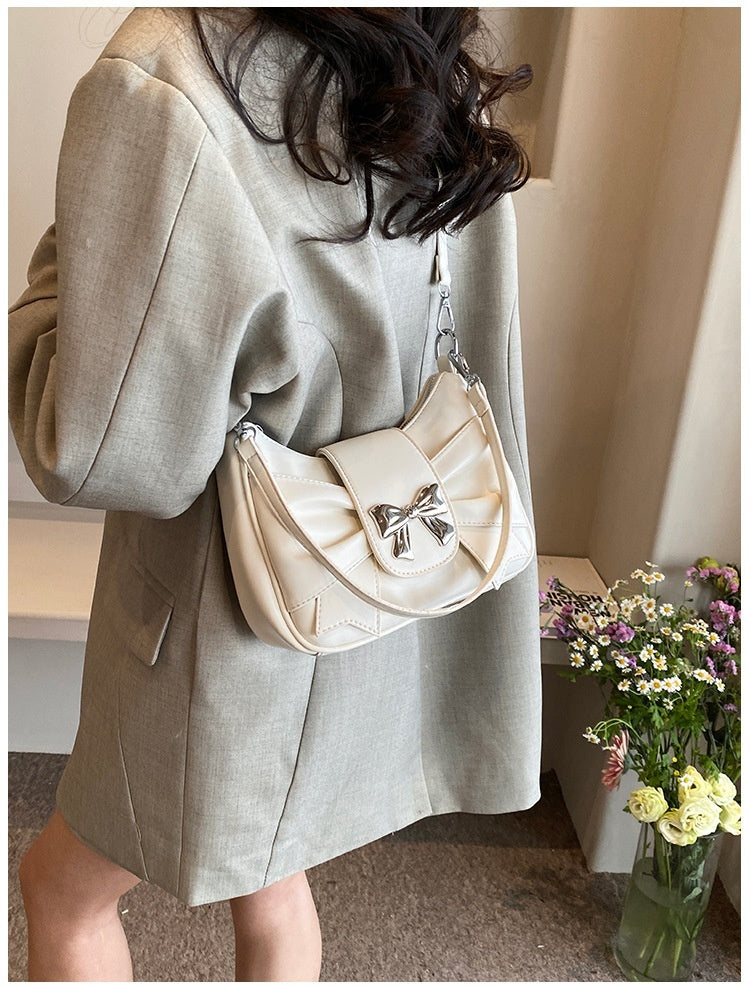 Four Seasons Commuting Trendy Daily Matching Shoulder Crossbody Women's Bag Bow