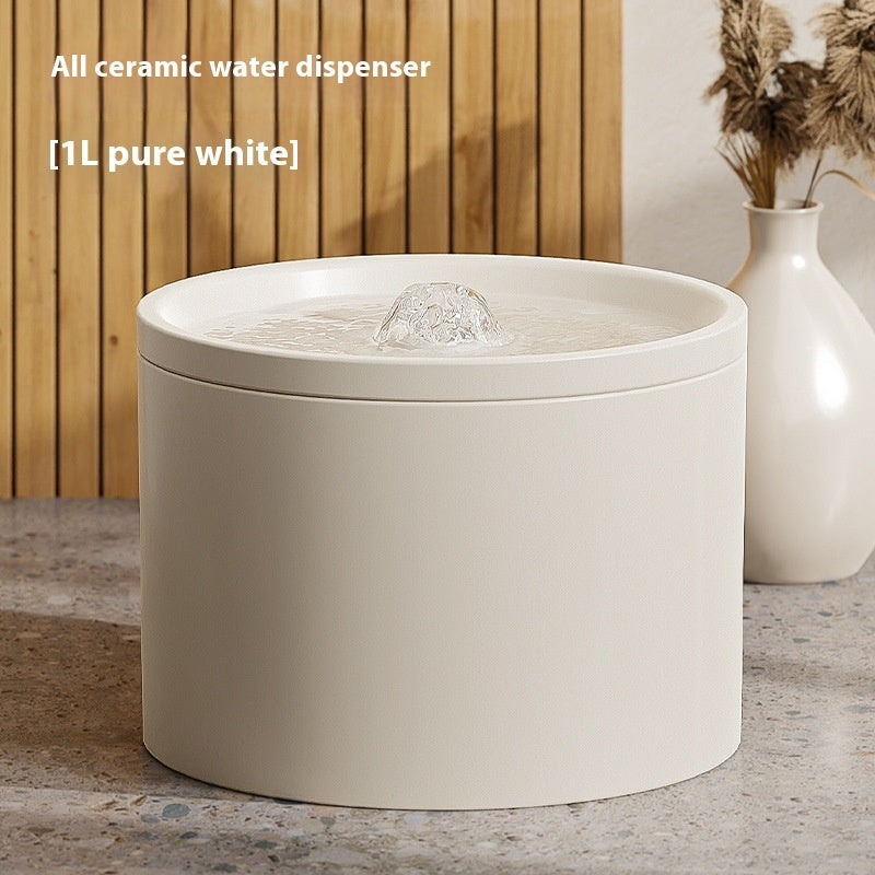 Cat Automatic Water Dispenser Flow Mute Circulating Filter Ceramic Water Feeder Pet Supplies