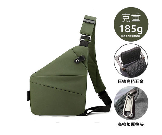 Digital canvas bag for men's canvas chest, chest, chest, slung shoulder, multi function and single shoulder burglar burglar bag