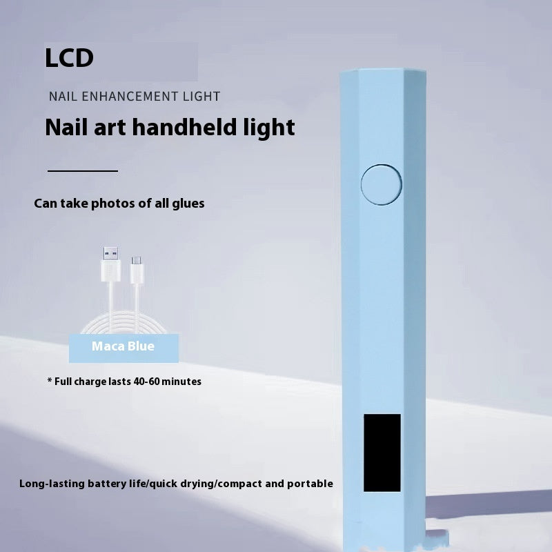 Nail Belt Display Screen Portable Home Power Storage Design Handheld Lamp Nail Tip Phototherapy Not Black Hand
