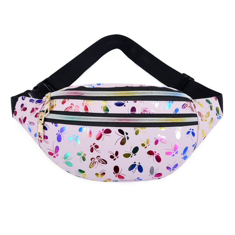 Multifunctional Lady Mobile Phone Fashion Double Zipper Waist Bag