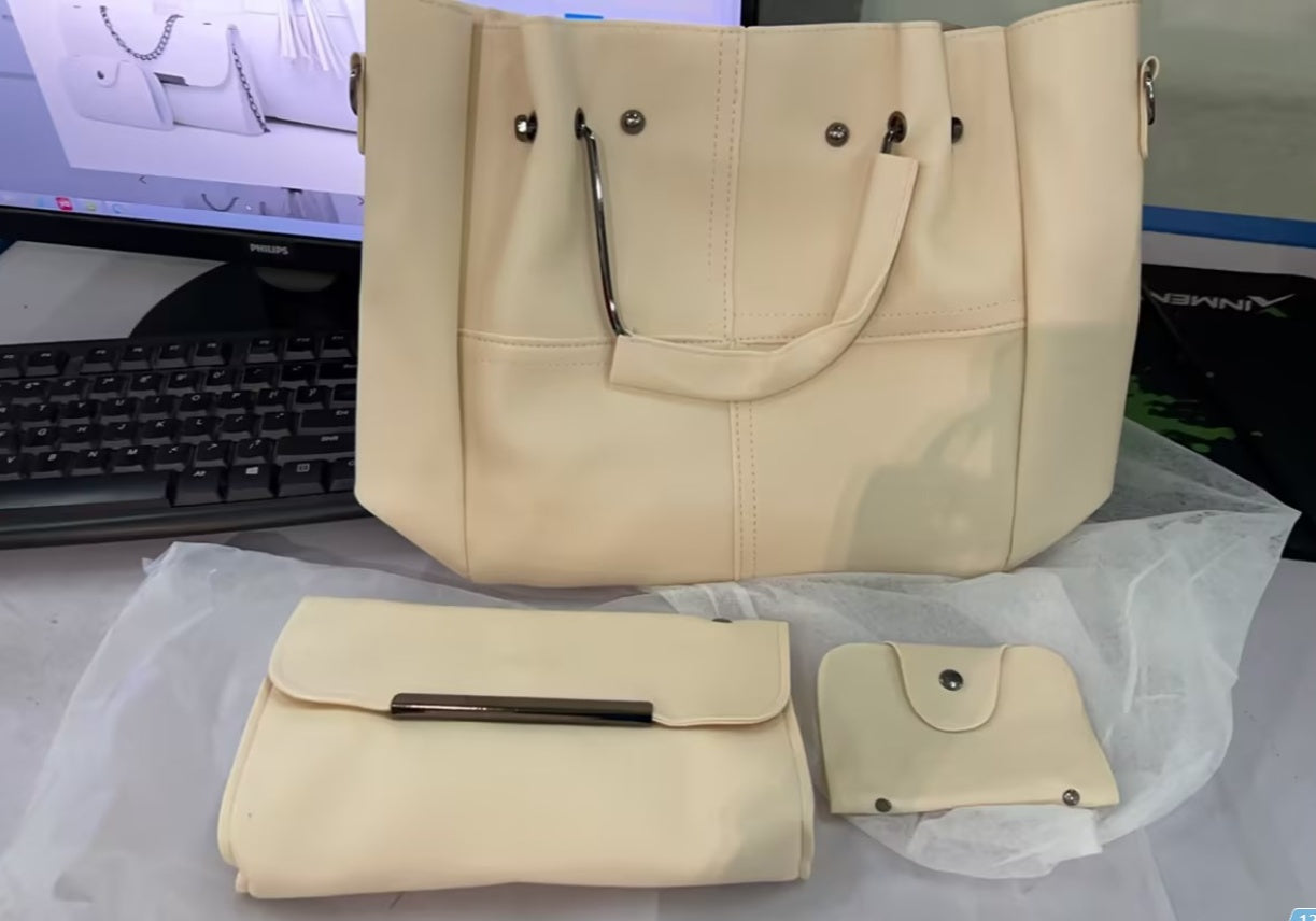 European and American fashion single shoulder Messenger bag ladies three-piece tassels mother bag Hanzuva