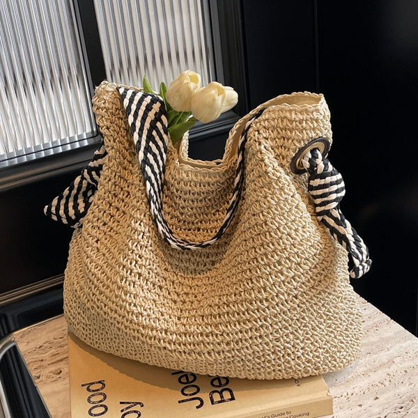 Summer Large Capacity Straw Women's Seaside Vacation Commuter Shoulder Bag Hanzuva
