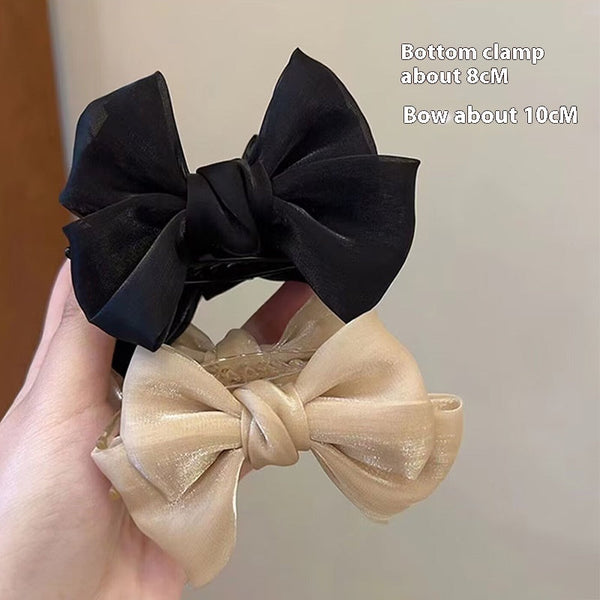 Elegant Bow Bun Grip Female Online Influencer Hanzuva