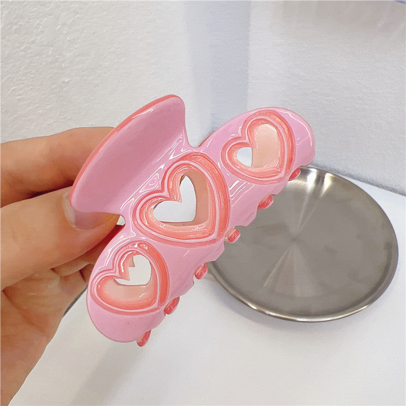 Cute Hollow Girl Heart Grip