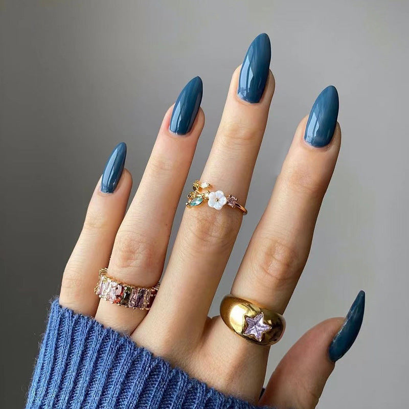 Wear Armor Mid-length  Solid Color Nail Shaped Piece
