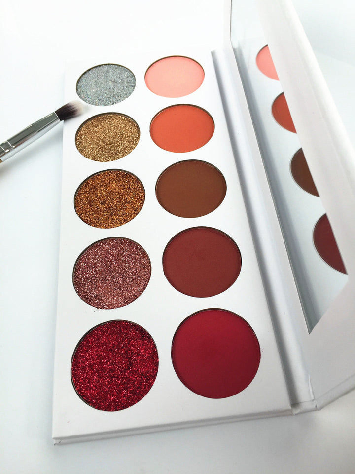 10-color Eyeshadow Palette 5-color Matte Plus 5-color Glitter Powder Hanzuva