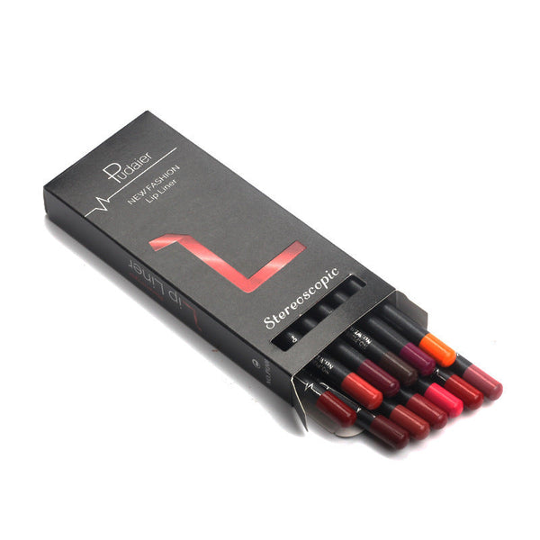 12 Colors Waterproof  Lip Liner Pencil Hanzuva