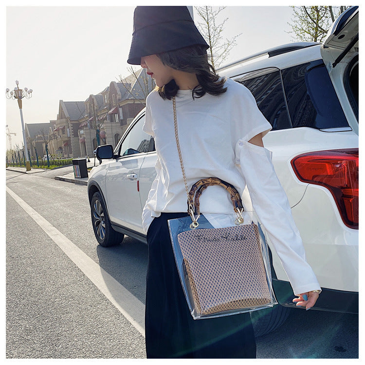 Transparent beach woven bag Hanzuva