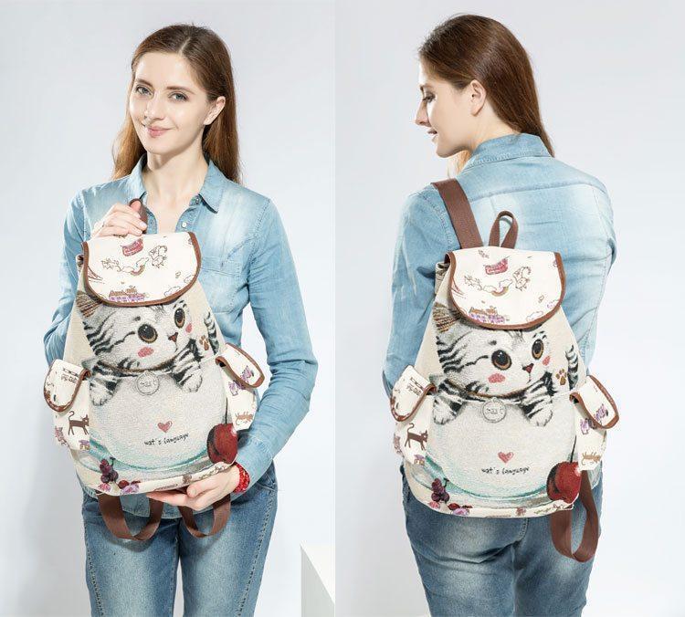 LOVELY CAT DRAWSTRING BACKPACK Hanzuva