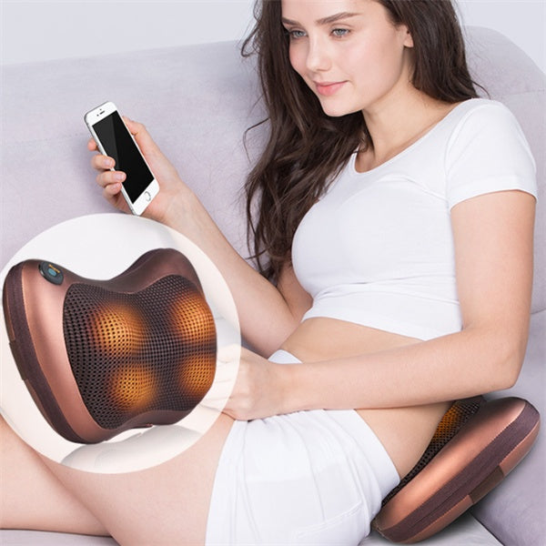 Neck Massager Home Car Neck Cervical Massage Electric Multifunctional Massage Pillow Waist Back Relaxation Device Hanzuva