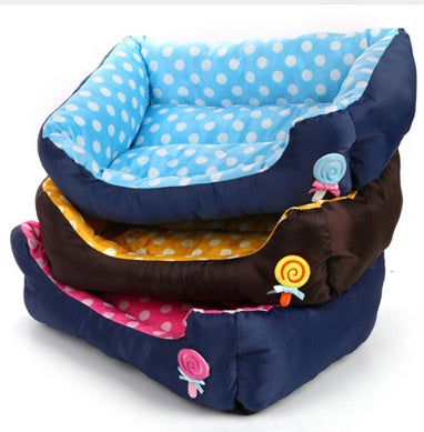 Warm wave pet dog dog sofa bed cat litter lollipop Teddy dog kennel Hanzuva