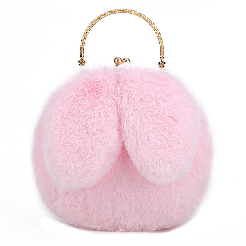 Fashion chain ear plush handbag Hanzuva