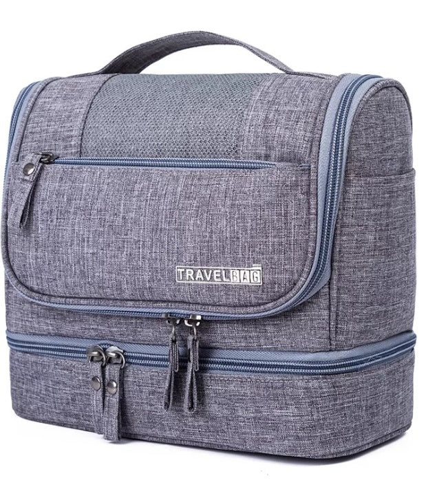 New cationic waterproof large capacity cosmetics dry and wet wash bag two-layer cosmetic bag Hanzuva