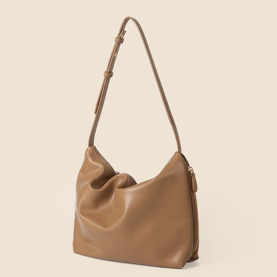 Simple Women's Soft Leather Shoulder Bag Large Capacity
