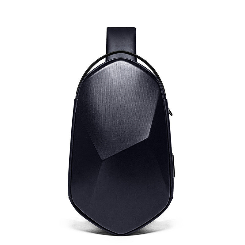 Hard shell polyhedron fashionable men's bag