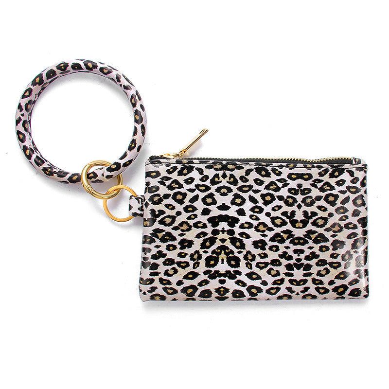 Ladies Leather Keychain Bracelet Wallet Hanzuva
