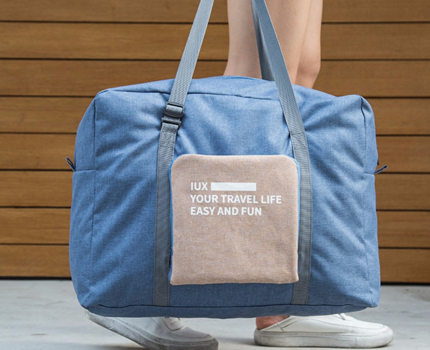 Large Capacity Foldable Travel Bag Nylon Waterproof Gym Duffel Bag Folding Traveling Clothes Storage Organizer Hanzuva
