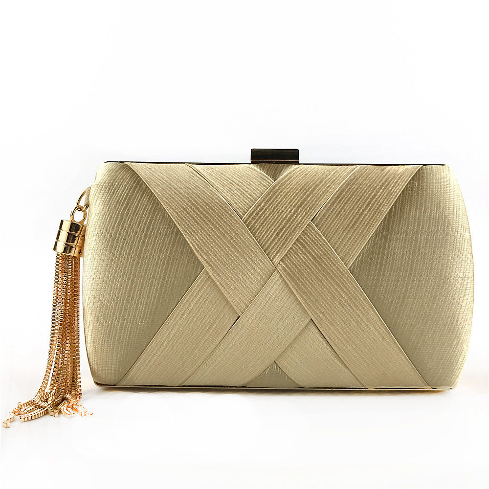Dinner Satin Fashion Tassel Clutch Hanzuva
