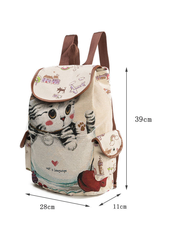 LOVELY CAT DRAWSTRING BACKPACK Hanzuva