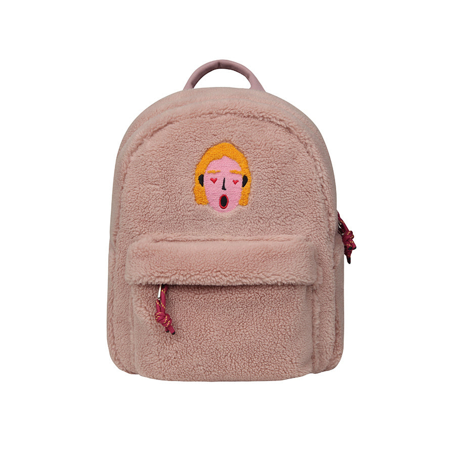 Polar fleece embroidered backpack Hanzuva