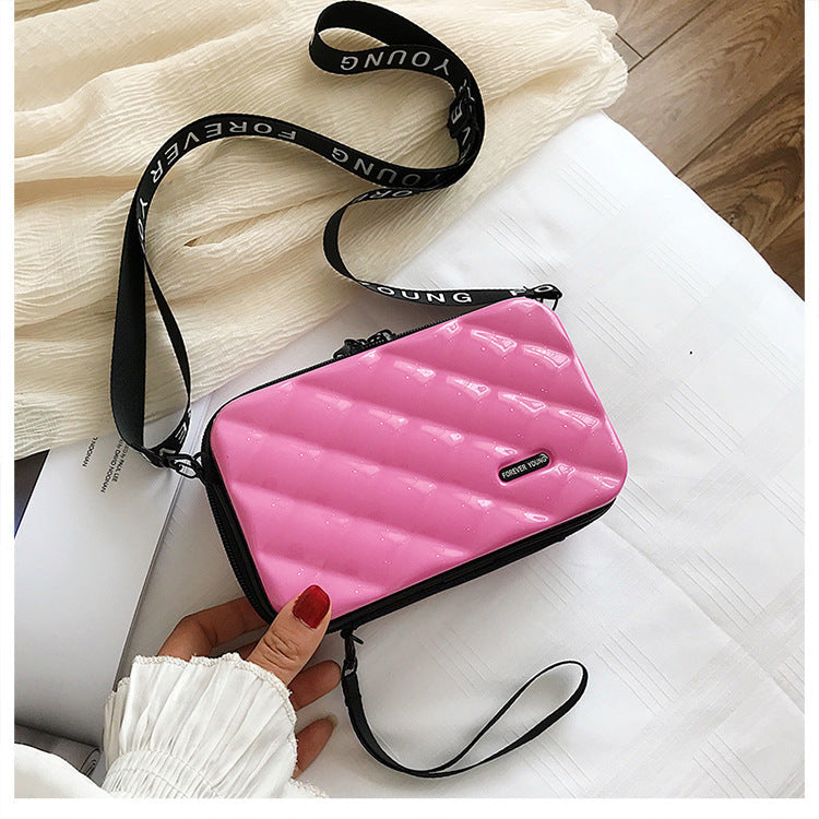 Suitcase Hard Shell Small Square Bag Women's Shoulder Bag Hanzuva