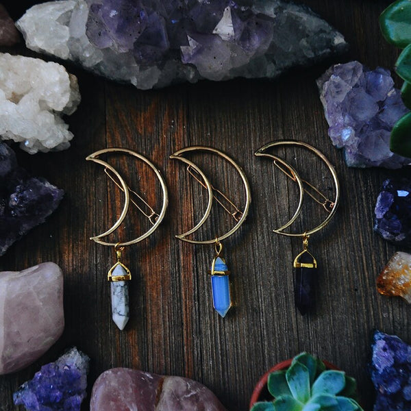 Moon hexagonal hairpin Hanzuva