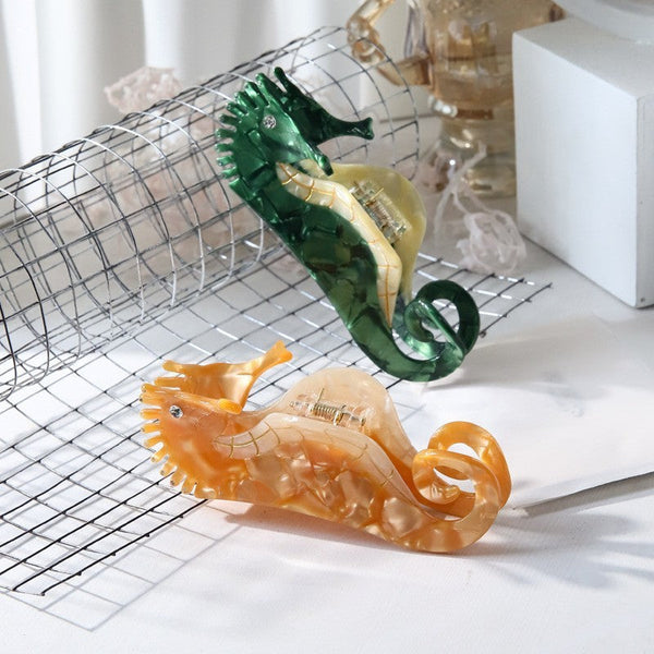 Hair Accessories Seahorse Head Acetate Clip Exquisite Hanzuva