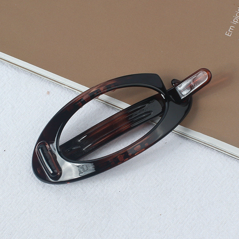Simple Retro Hair Band Oval Barrettes