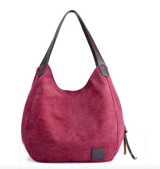 The Traveler Canvas Shoulder Tote Hanzuva