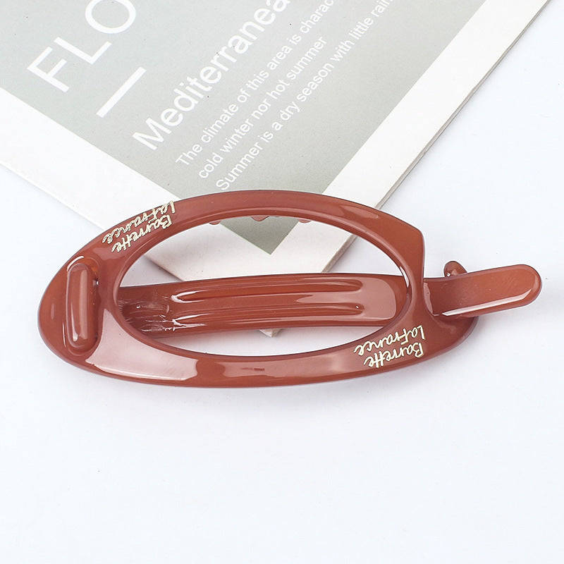 Simple Retro Hair Band Oval Barrettes