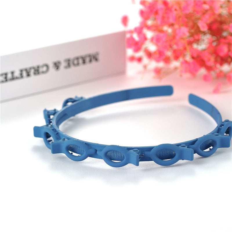 Hollow Solid Color Braided Hairpin Headband