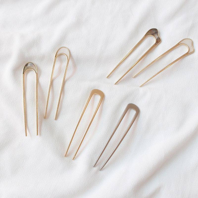 Temperament simple u-shaped hair bun
