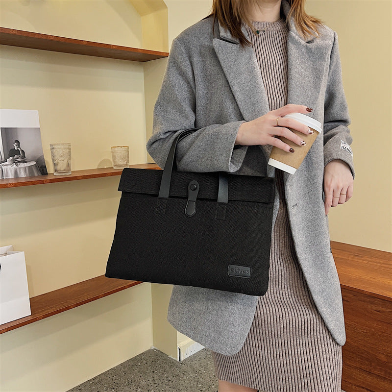 Women's Casual Fashion Solid Color Canvas Tote Bag