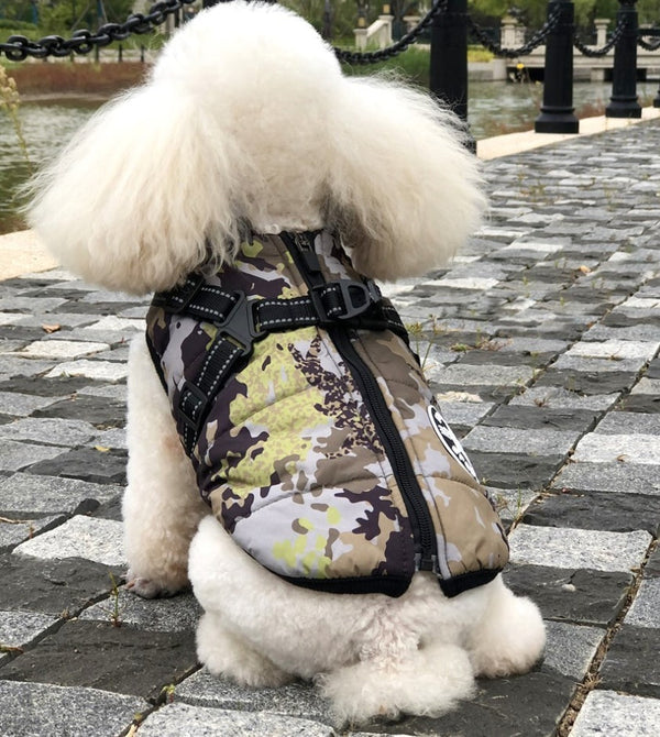 Warm Pet Vest In Autumn And Winter Reflective And Thickened Hanzuva