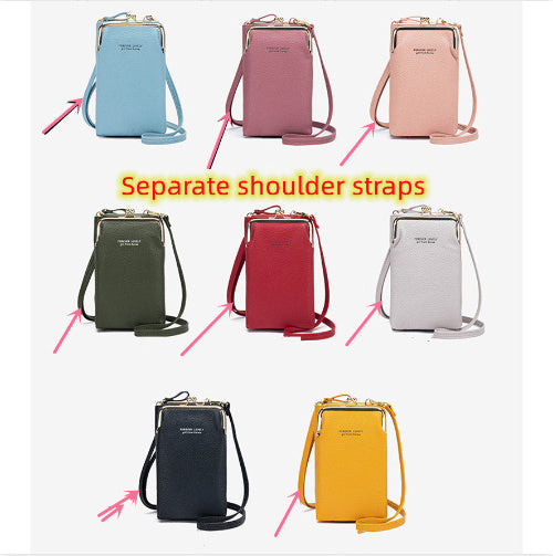 Fashion Lychee Pattern Solid Color Diagonal Shoulder Bag Hanzuva