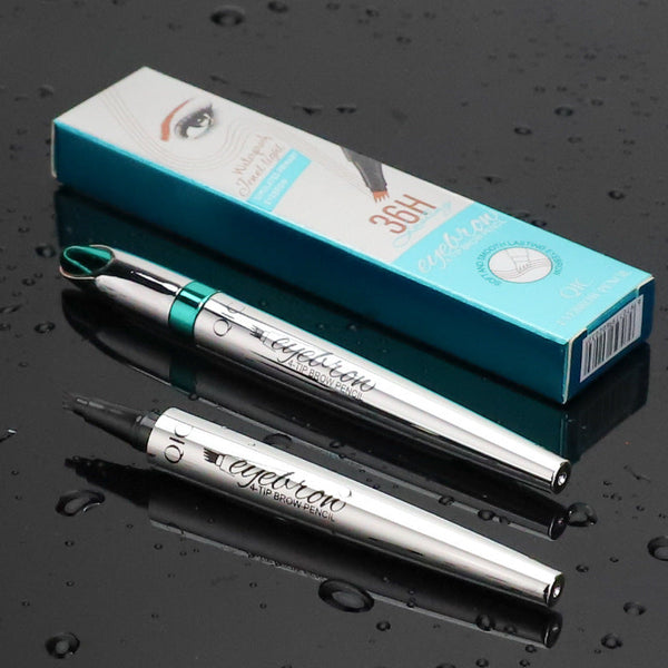 Four Prong Liquid Eyebrow Pencil Waterproof And Sweat Proof Makeup And Color Display Hanzuva
