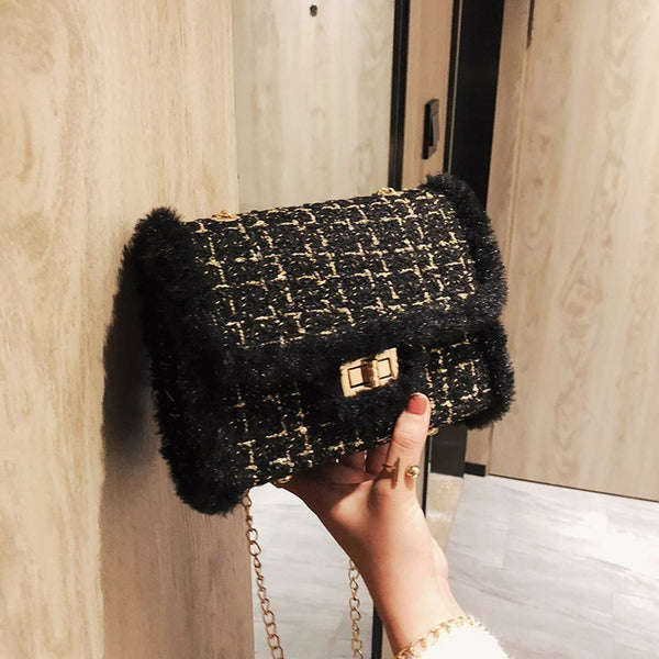 Fashion One Shoulder Printed Plaid Crossbody Bag Hanzuva