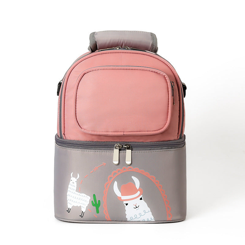 Double Layer Storage Thermal Bag Portable Baby Bottle Food Insulation Lunch Pouch Breast Milk Preservation Backpack Accessories Hanzuva