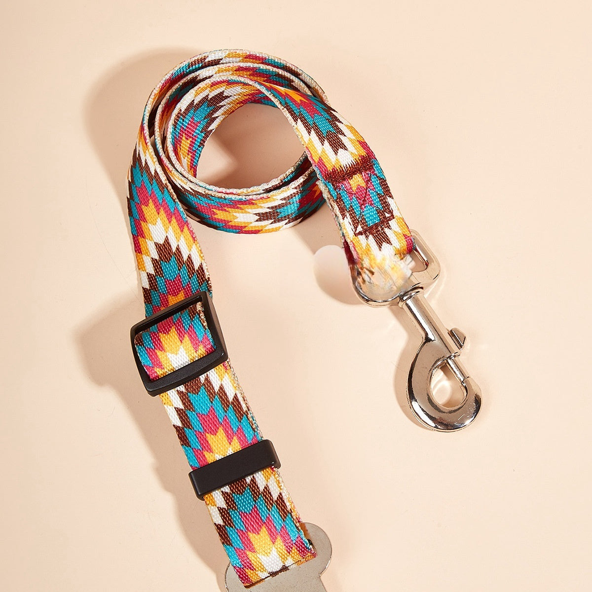 New Printed Pet Car Seat Belt Dog Hand Holding Rope Nylon Car Pet Supplies