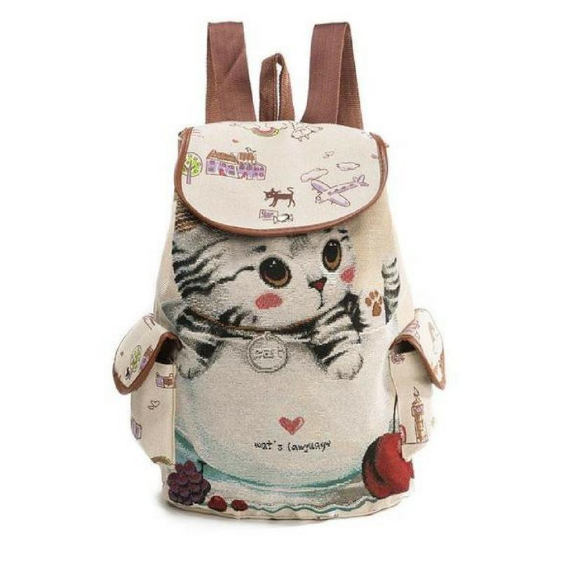 LOVELY CAT DRAWSTRING BACKPACK Hanzuva