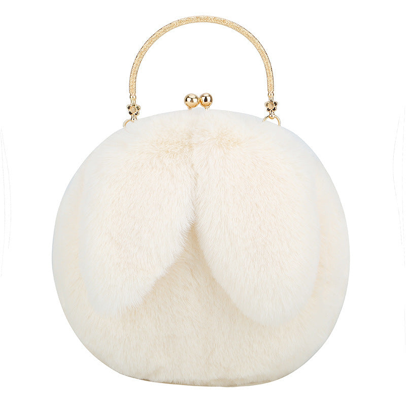 Fashion chain ear plush handbag Hanzuva
